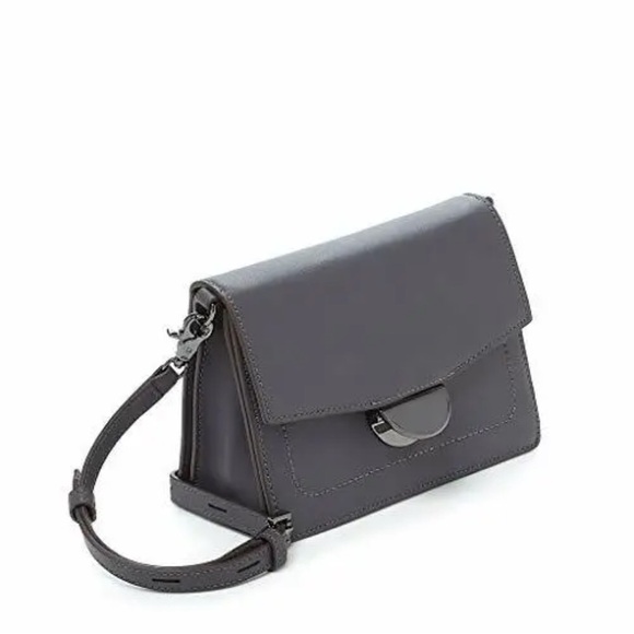 NWT Botkier Astor Square Woman's Leather Cross Body Smoke Color MSRP: $198.00 - Picture 2 of 6